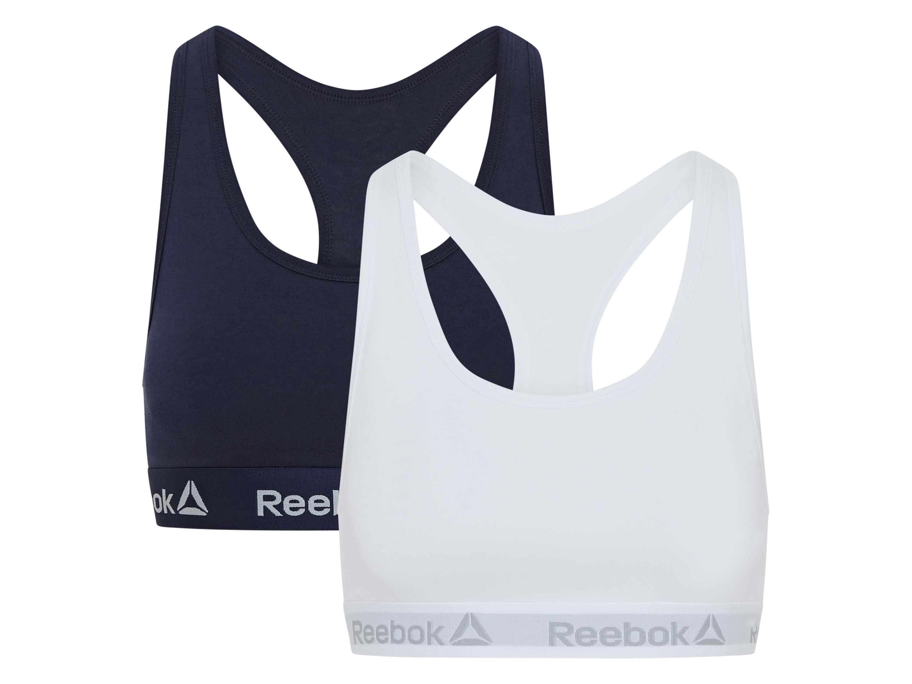 Reebok Dámská podprsenka, 2 kusy (navy modrá / bílá, M)