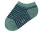 Zelená ponožka s pruhy.
