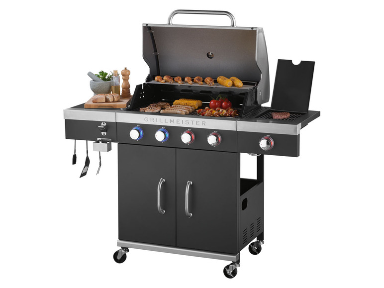  Zobrazit na celou obrazovku GRILLMEISTER Plynový gril 19,7 kW, 4 + 1 keramický hořák - Obrázek 3