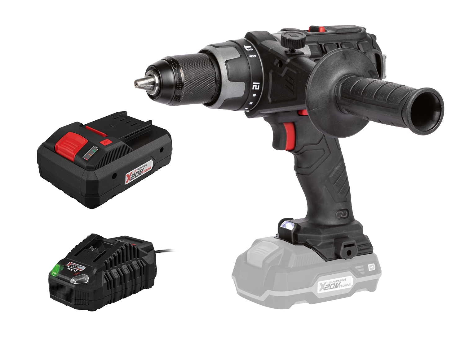 PARKSIDE PERFORMANCE® Aku příklepová vrtačka PSBSAP 20 Li B3, Smart 4 Ah