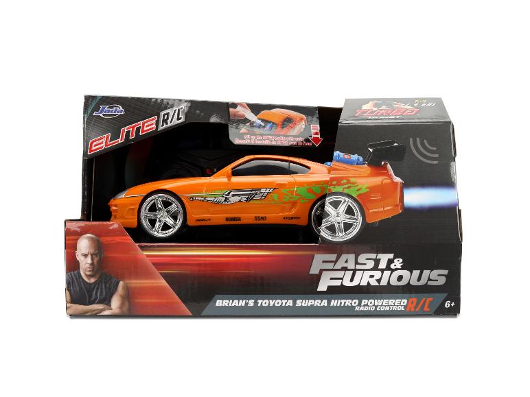Jada Elite R/C Fast & Furious Brian's Toyota Supra Nitro Powered rádiem řízené auto v balení.