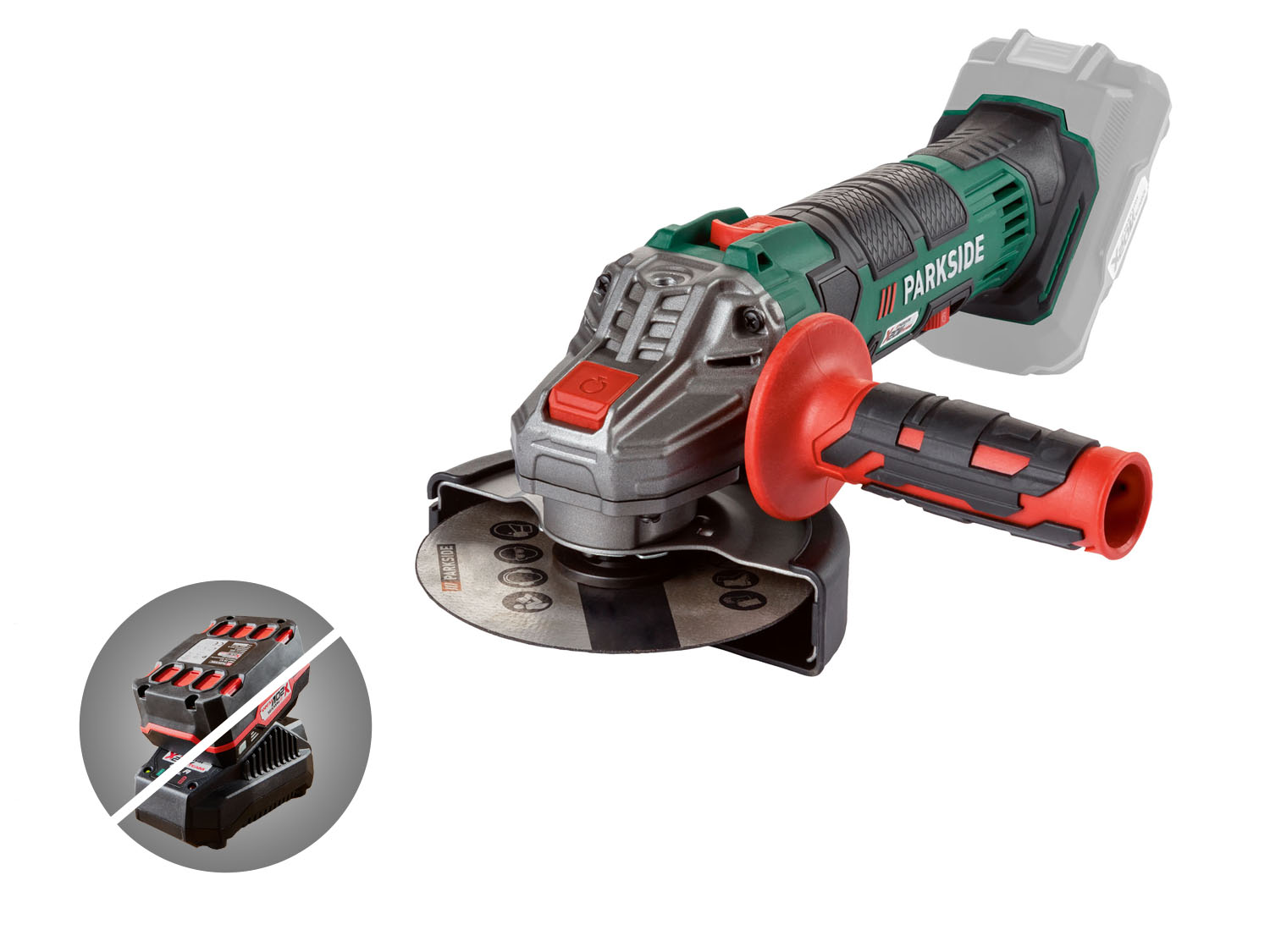 PARKSIDE® Aku úhlová bruska PWSA 20-Li D4 – bez akumulátoru a nabíječky
