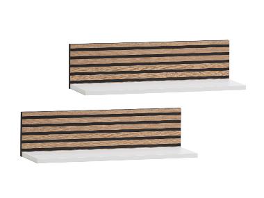 Nástěnná police »Ryker«, 2 kusy (matná bílá)