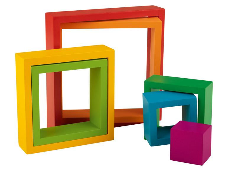  Zobrazit na celou obrazovku Playtive Dřevěná duhová skládačka Montessori - Obrázek 4