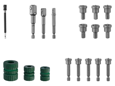 PARKSIDE® Držák bitů / Sada čtyřhranných adaptérů / Sada bitů pro sádrokarton / Sada hloubkových dorazů