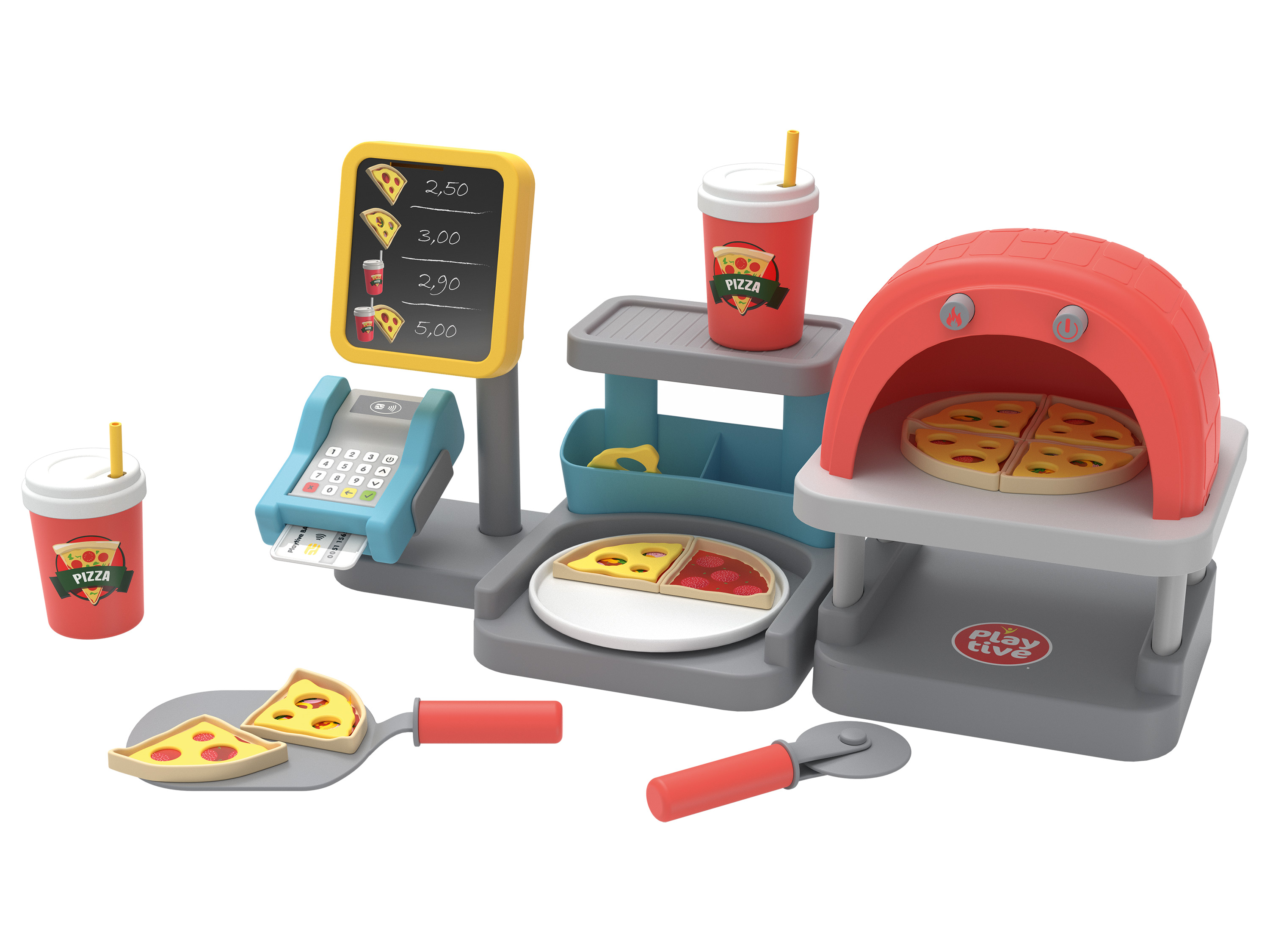 Playtive Pokladna na hraní / Kavárna / Pec na pizzu (pec na pizzu)