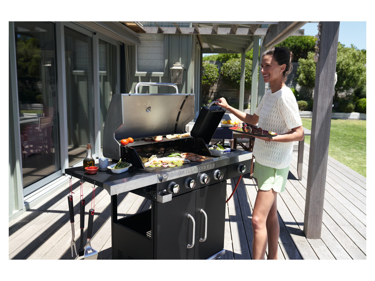  Zobrazit na celou obrazovku GRILLMEISTER Plynový gril 19,7 kW, 4 + 1 keramický hořák - Obrázek 6