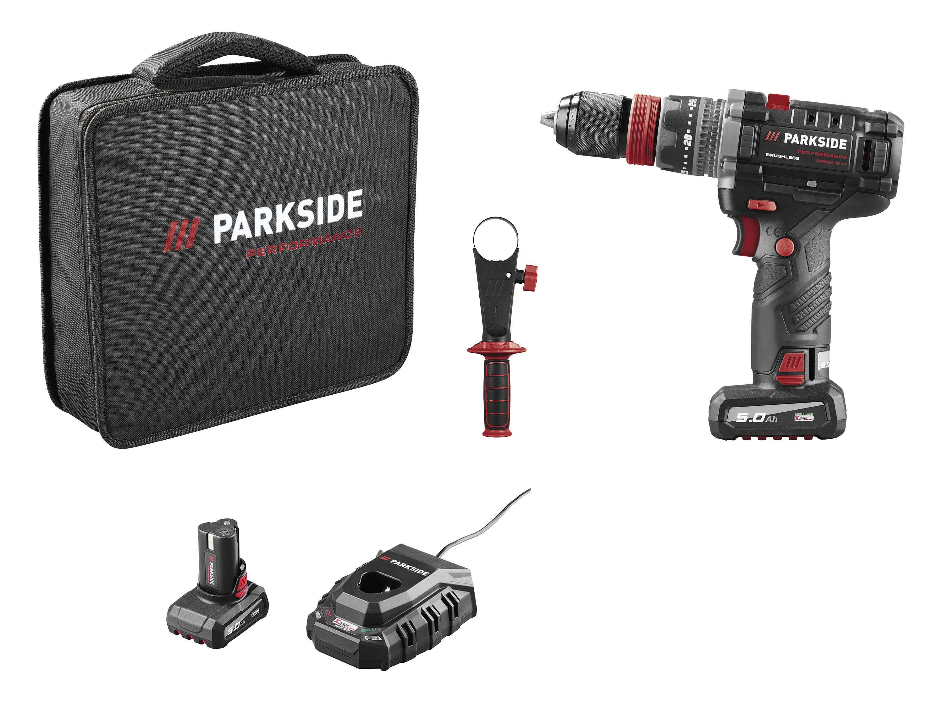 Levně Parkside Performance® Sada aku vrtacího šroubováku Ppbssa 12 A1 – včetně akumulátoru a nabíječky