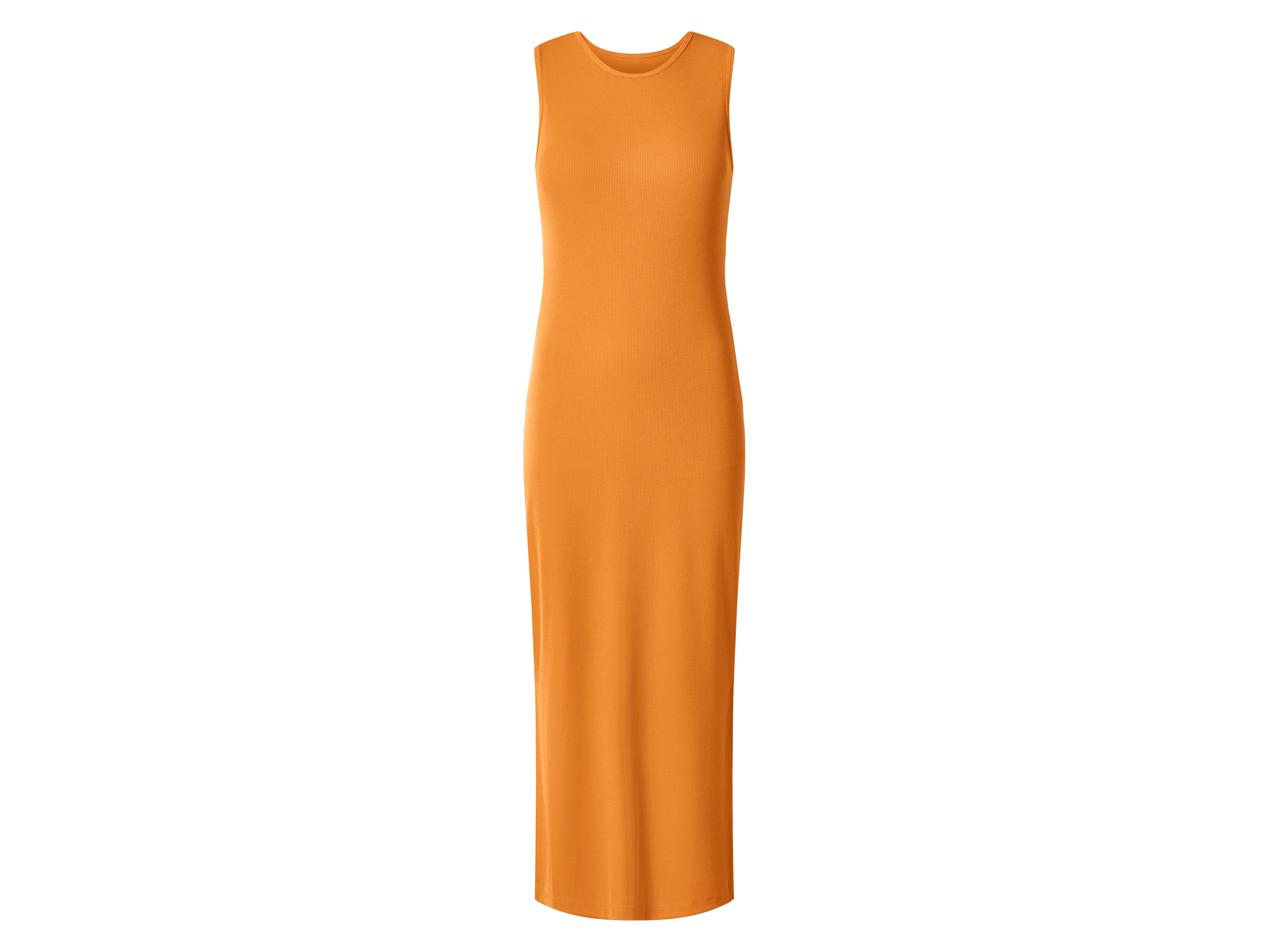 Esmara® Dámské vroubkované midi šaty (oranžová, M (40/42))