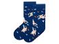 Dětské ponožky, motiv astronautů, tmavě modré.