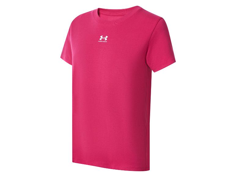 Růžové dámské tričko Under Armour s krátkým rukávem.