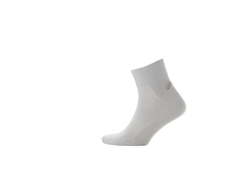 Bílé sportovní ponožky Asics, výška nad kotník.