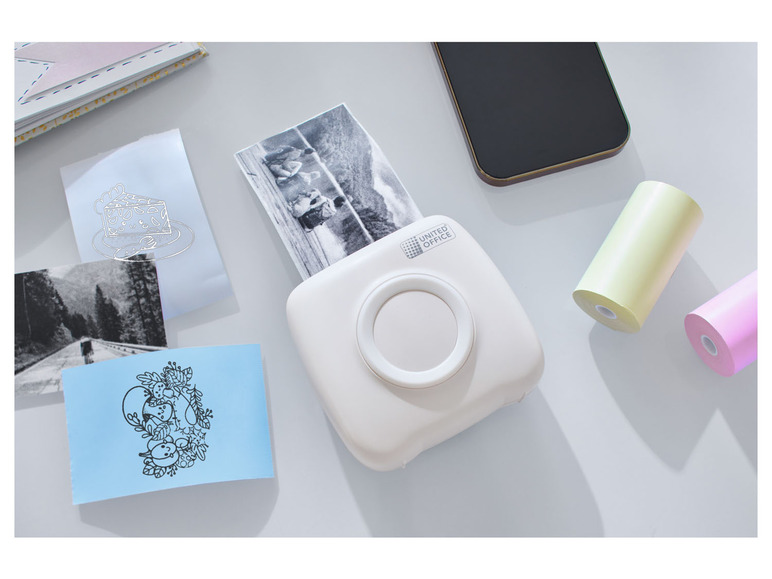  Zobrazit na celou obrazovku UNITED OFFICE® Sada mini kapesní tiskárny a fotopapíru, 11dílná - Obrázek 4