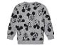 Šedá mikina s potiskem Mickey Mouse.