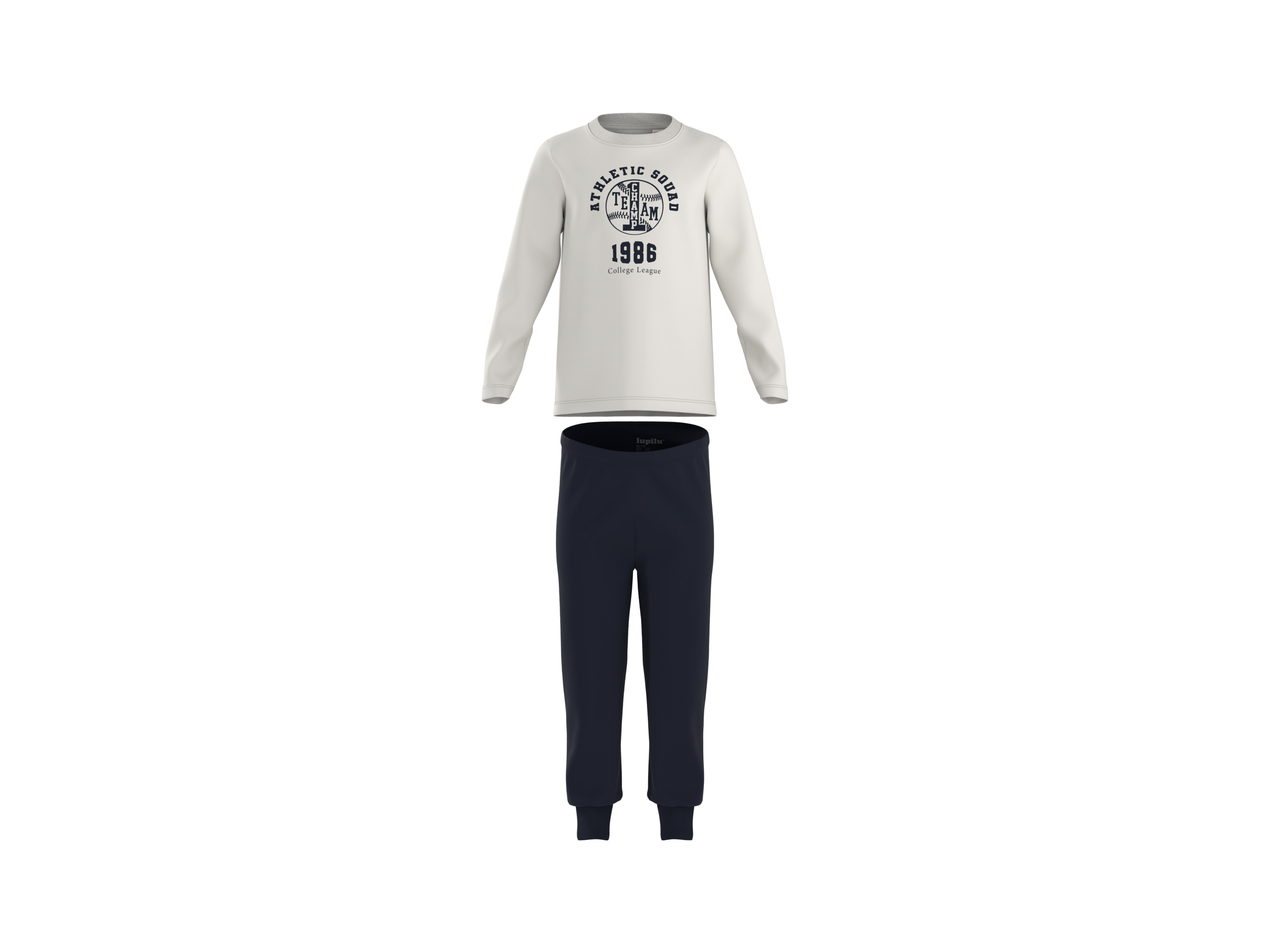 Lupilu® Dětské pyžamo (bílá / navy modrá, 122/128)