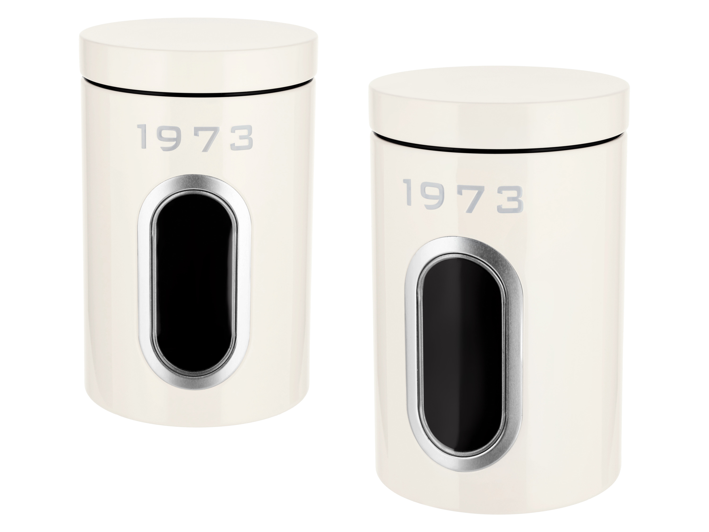Silvercrest® Retro sada potravinových dóz 1973, 2dílná (krémová)