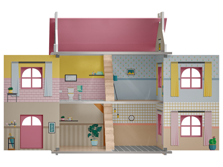  Zobrazit na celou obrazovku Playtive Dřevěný domeček pro panenky - Obrázek 16