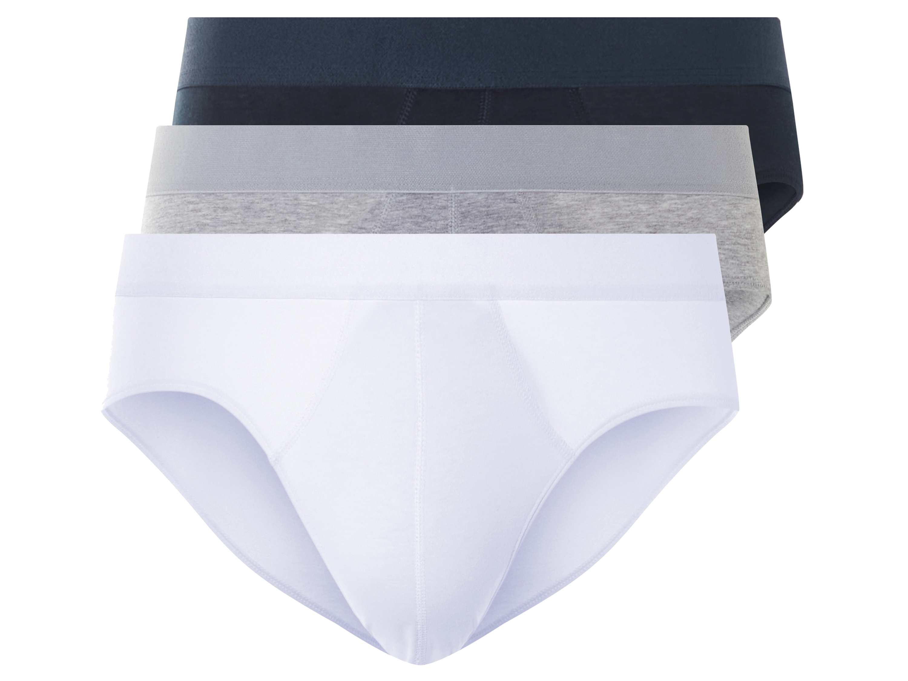 Livergy® Pánské slipy, 3 kusy (černá/šedá/bílá, 4/S)