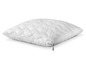 Bílý polštář se zipem od značky Dunlopillo.