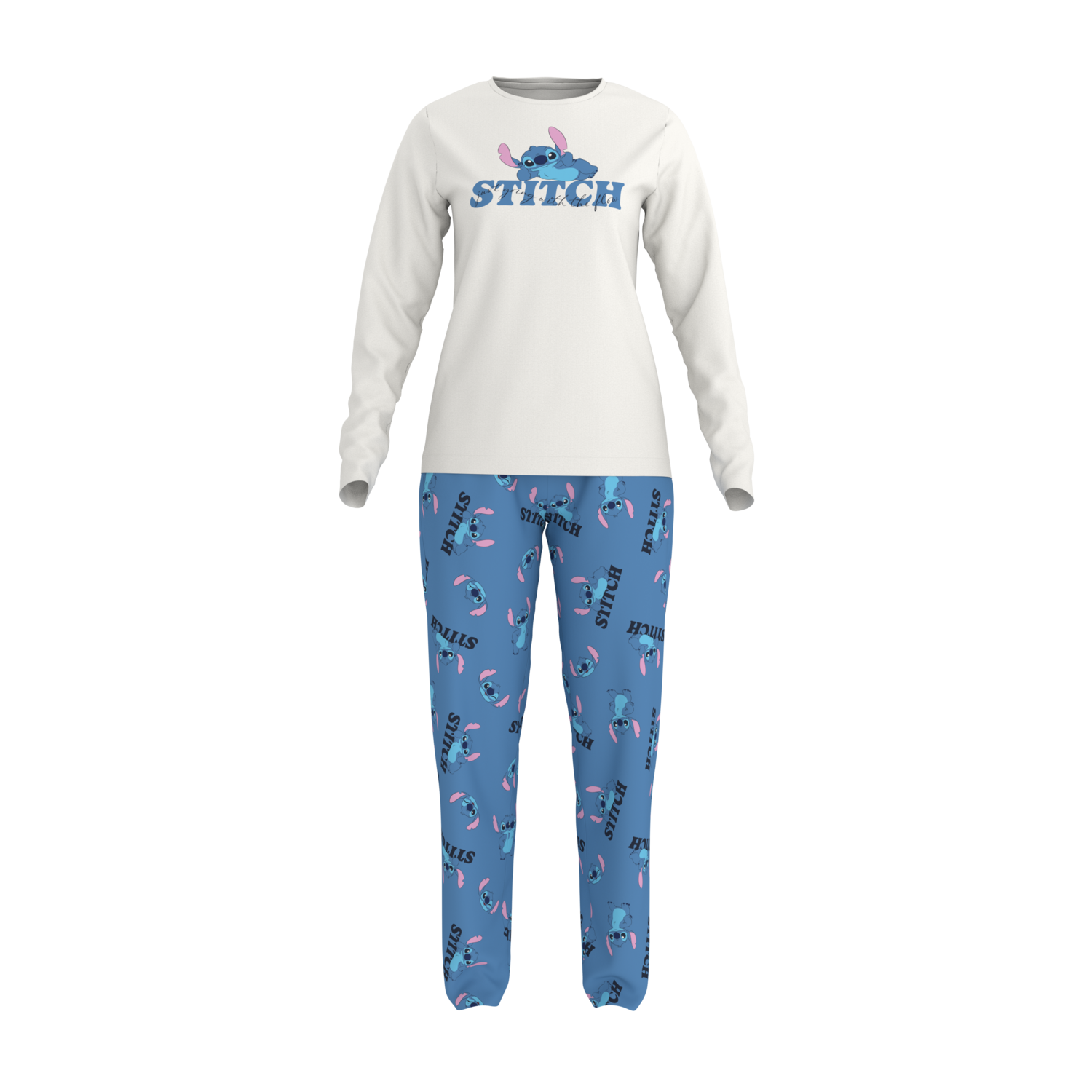 Dámské pyžamo (Stitch/bílá/modrá, XS (32/34))