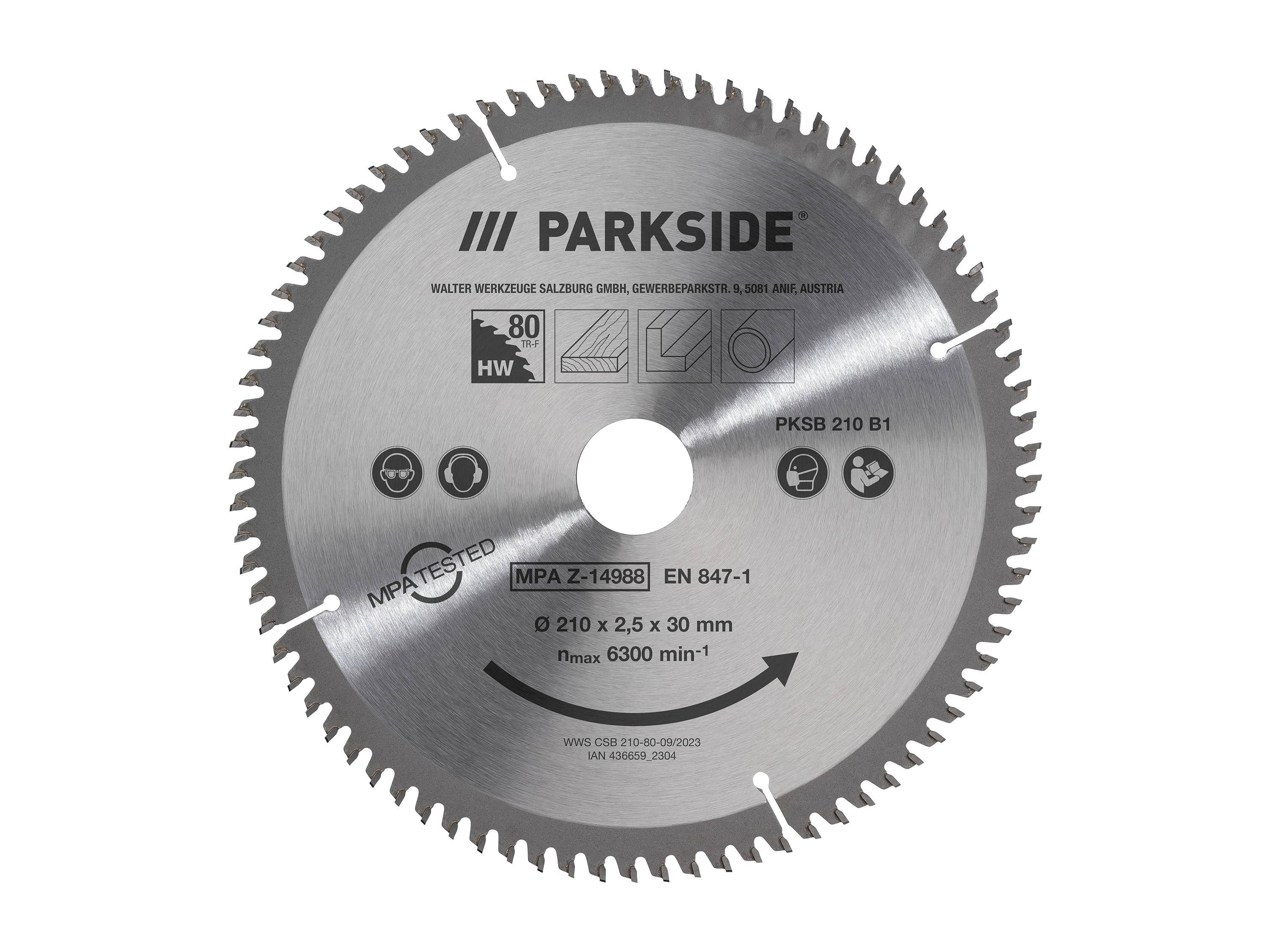 Parkside® Pilový kotouč Pksb 210 B1 (Trf pilový kotouč, 80 zubů)