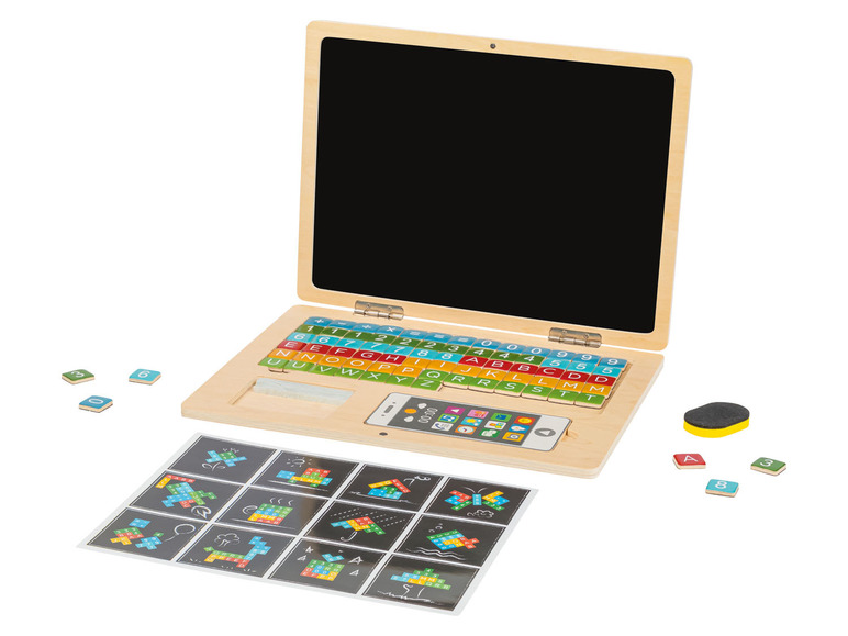  Zobrazit na celou obrazovku Playtive Dřevěné nástěnné hodiny s kalendářem / Notebook - Obrázek 3