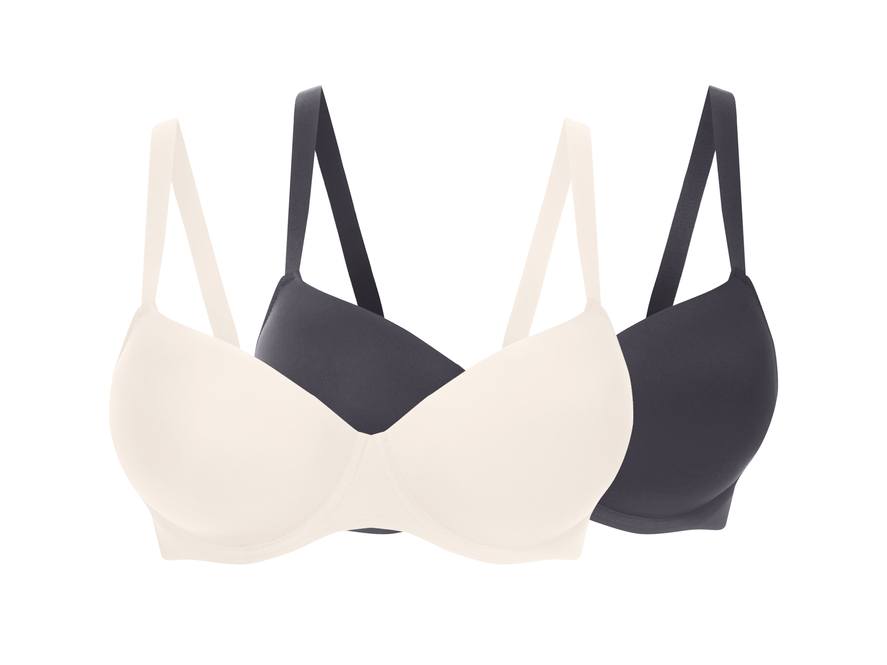 Esmara® Dámská podprsenka Xxl, 2 kusy (šedá/růžová, 90C)