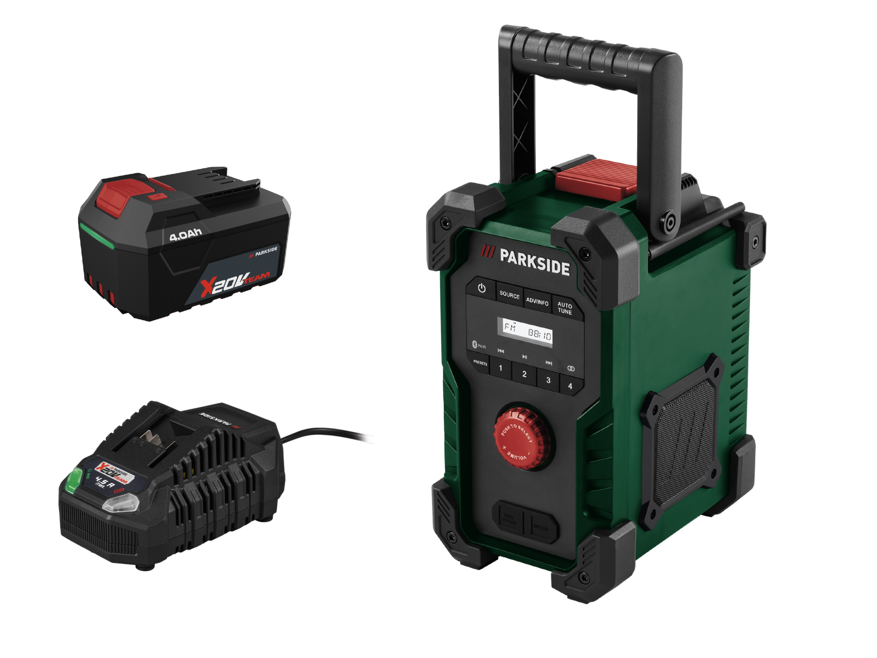 Parkside® Aku stavební rádio PBR 10 A1, 4 Ah