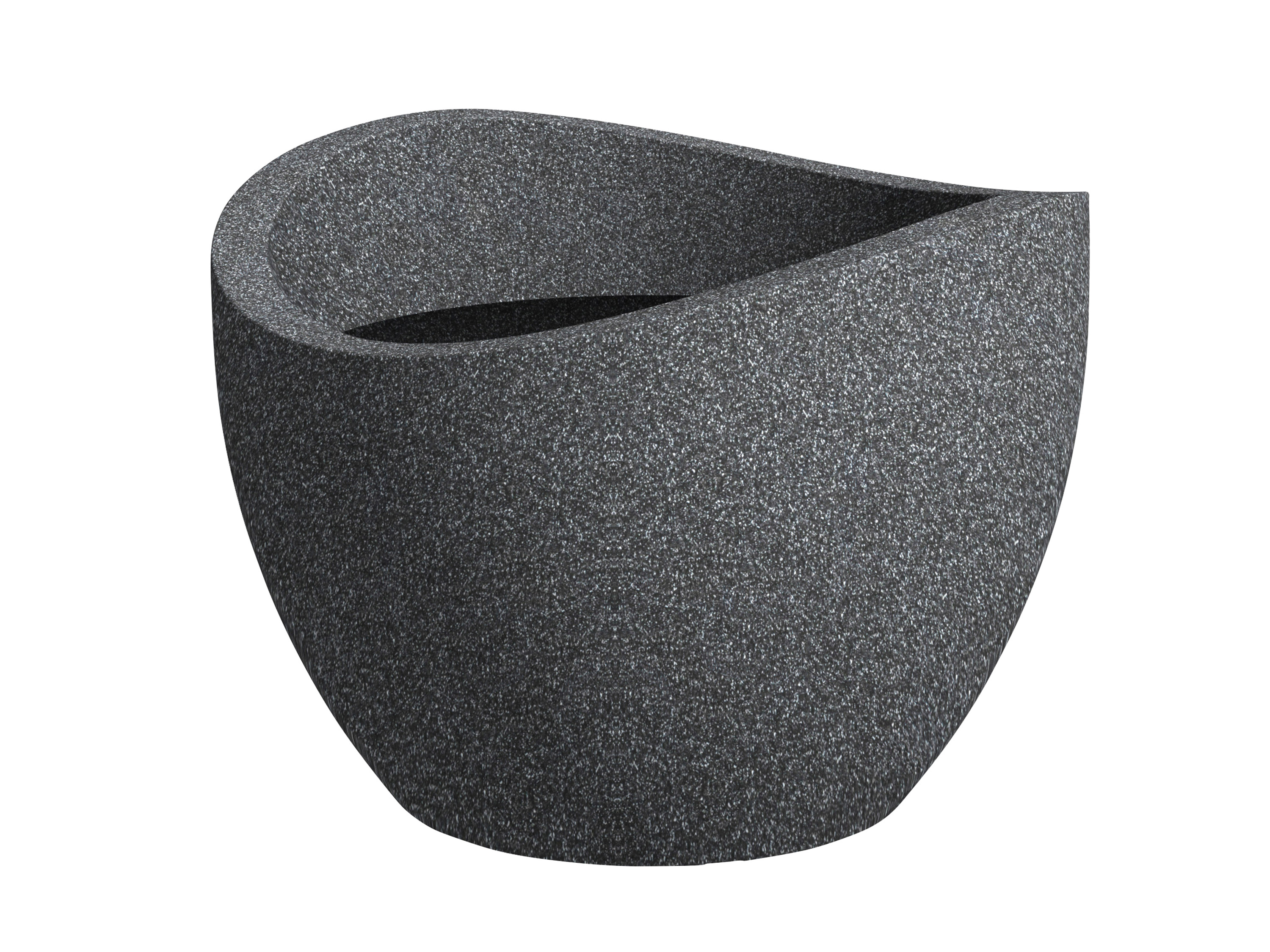 Scheurich Květináč Wave Globe (Black Granit, Ø 60 cm x 45 cm)