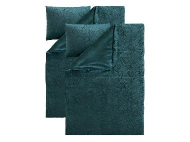 Sada plyšového ložního povlečení, 140 x 200 cm, 70 x 90 cm, zelená, 2dílná