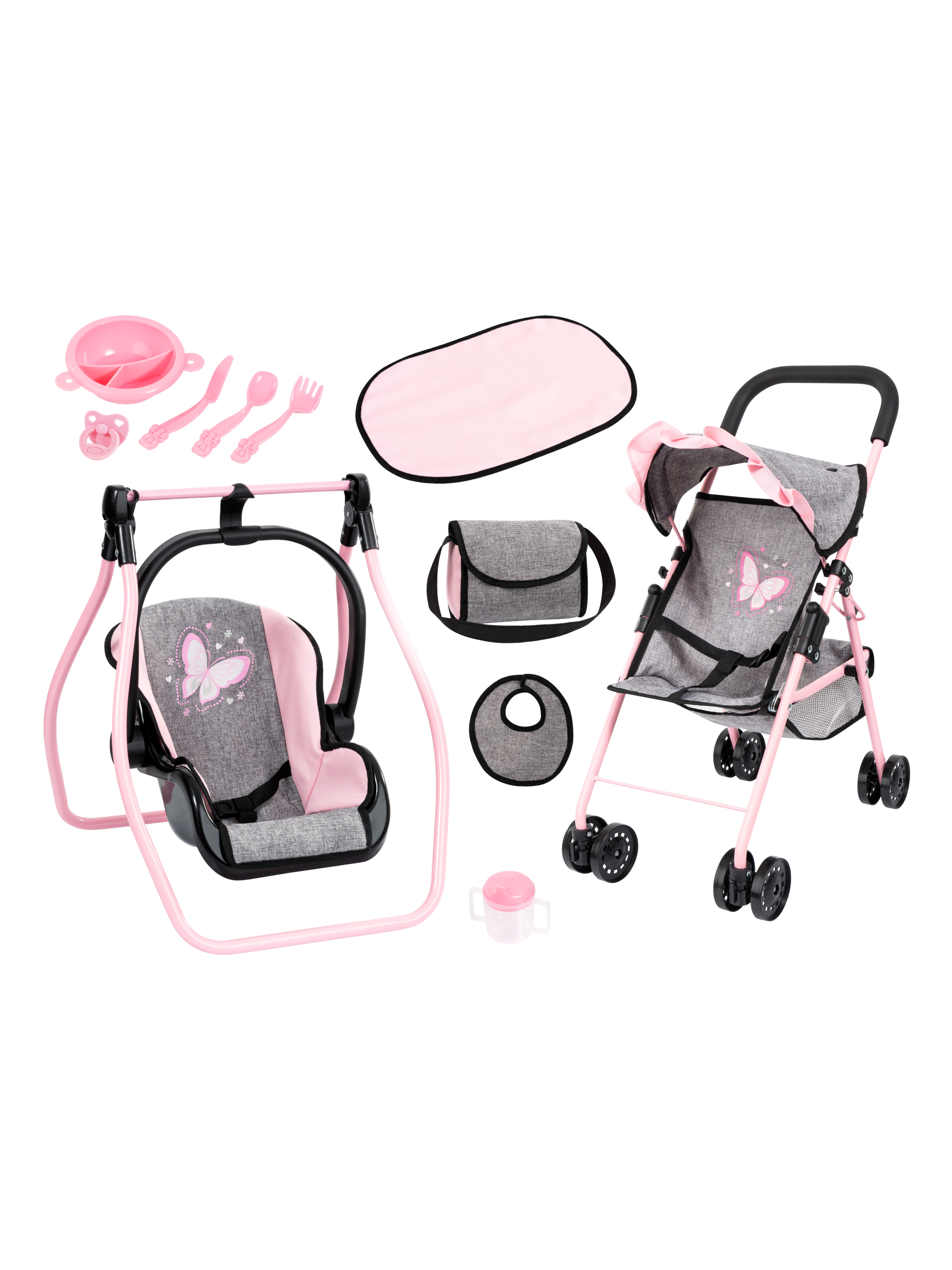 Bayer Design Sada s kočárkem Buggy (šedá)