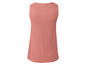 Růžové tílko bez rukávů.