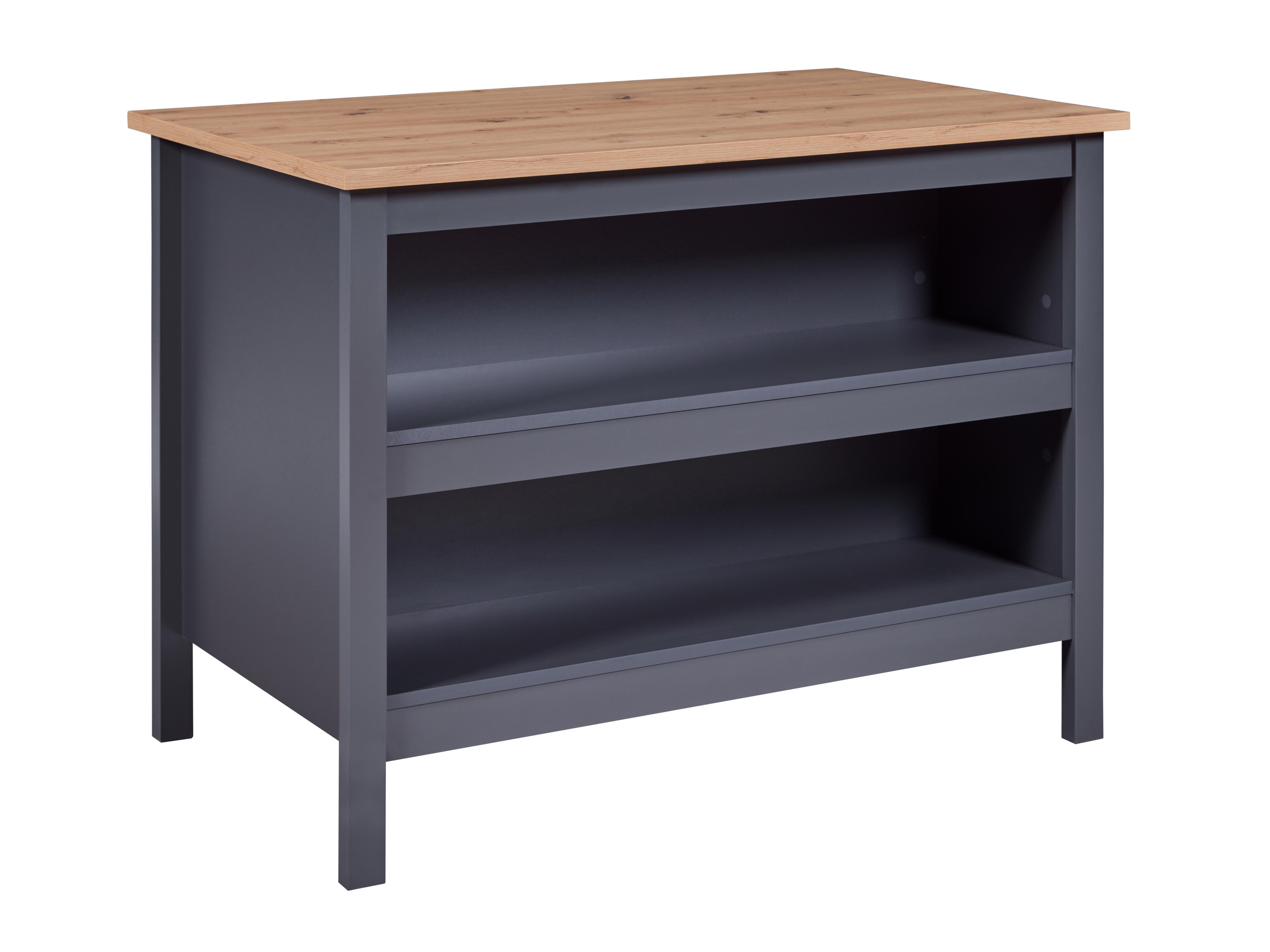 Inter Link Kuchyňský ostrůvek s pracovní plochou a barovým pultem. (Nellina, Ant./Oak Artis.)