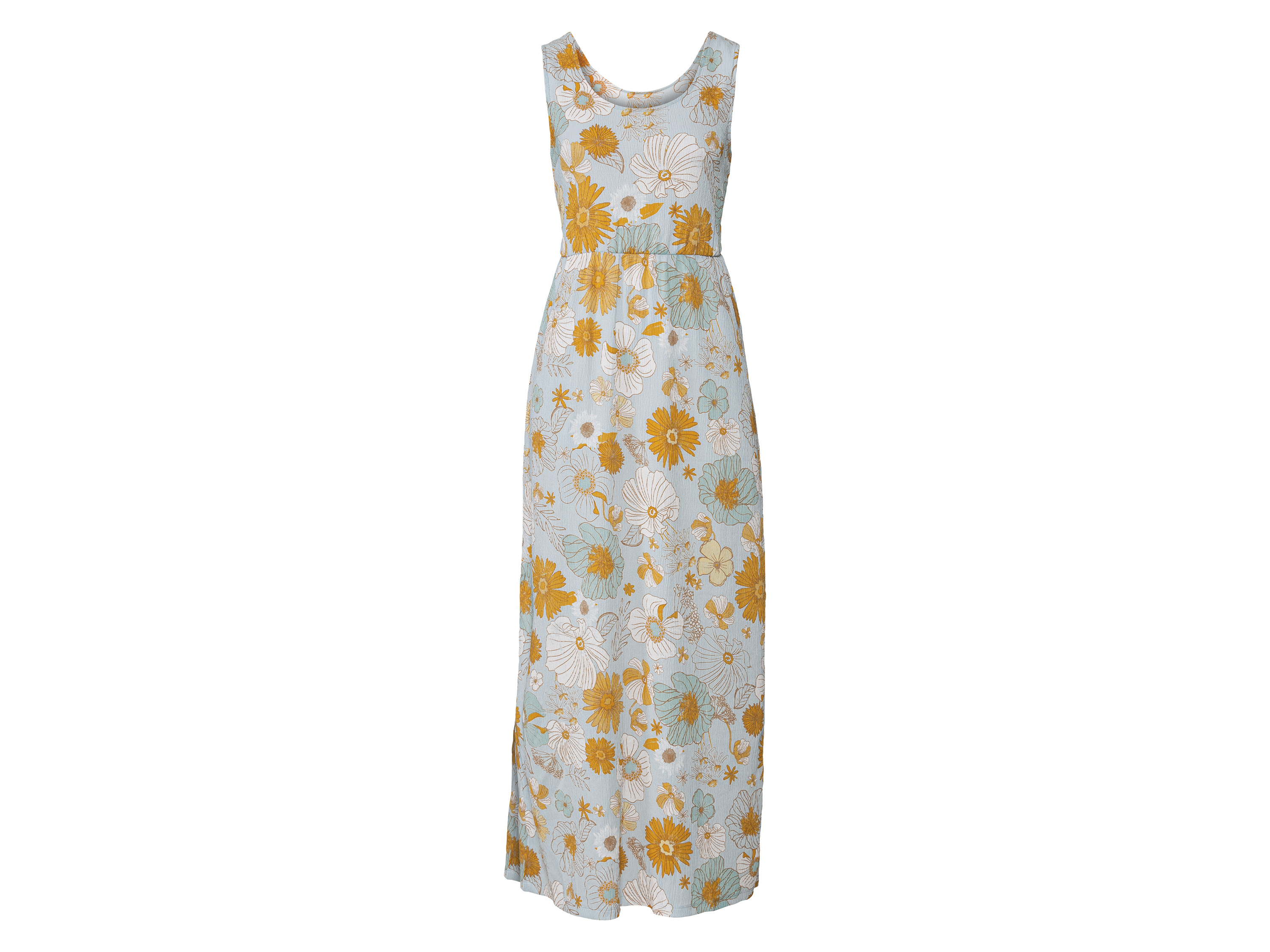 esmara® Dámské maxi šaty (květy/modrá, S (36/38))