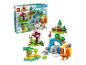 Sada LEGO Duplo 3 v 1 Divoké zvířecí rodiny s figurkami a krajinami.