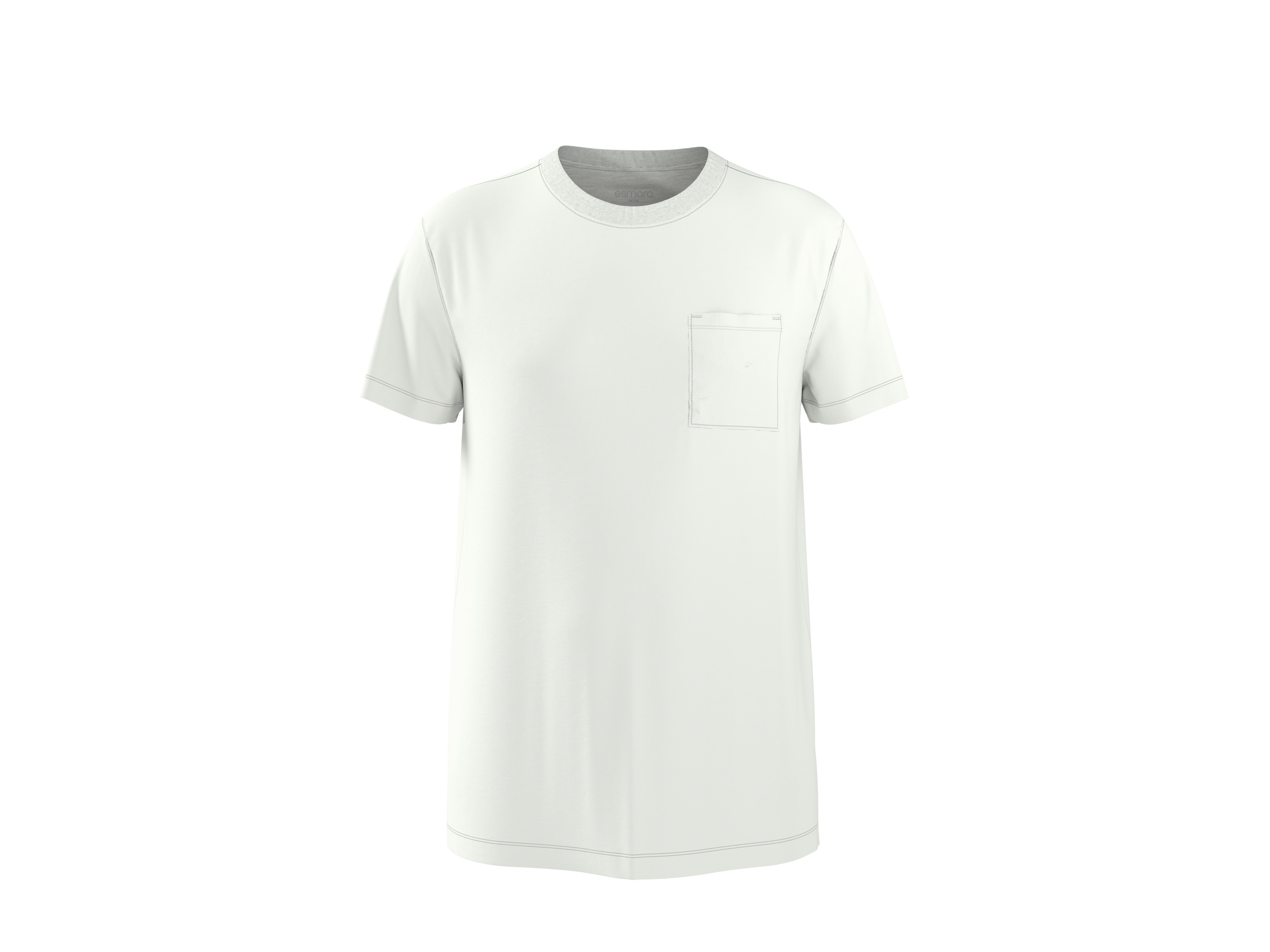 Esmara MEN Pánské triko s BIO bavlnou (bílá, XL (56/58))