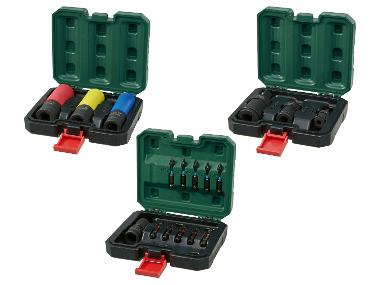 PARKSIDE® Sada rázových nástrčných klíčů / Adaptér pro rázový utahovák / Sada kulových kloubů