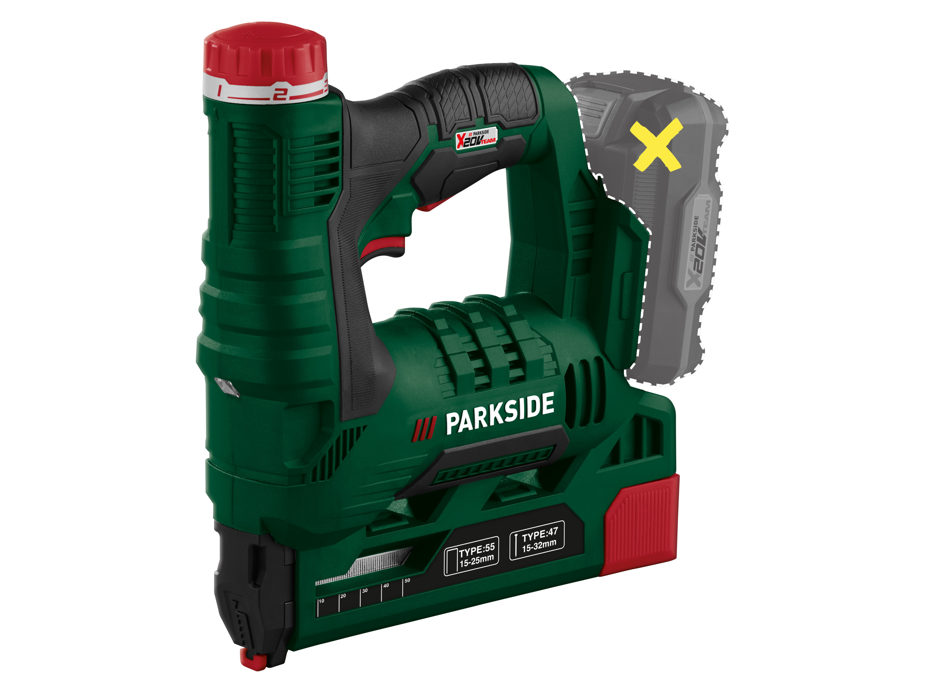 Parkside® Aku sponkovačka PAT 20-Li A1 – bez akumulátoru a nabíječky