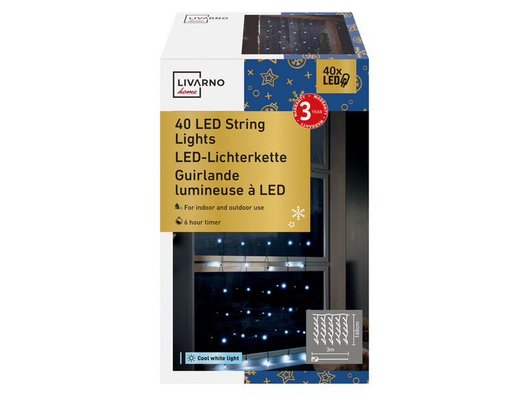  Zobrazit na celou obrazovku LIVARNO home Světelný LED řetěz, 40 LED - Obrázek 8