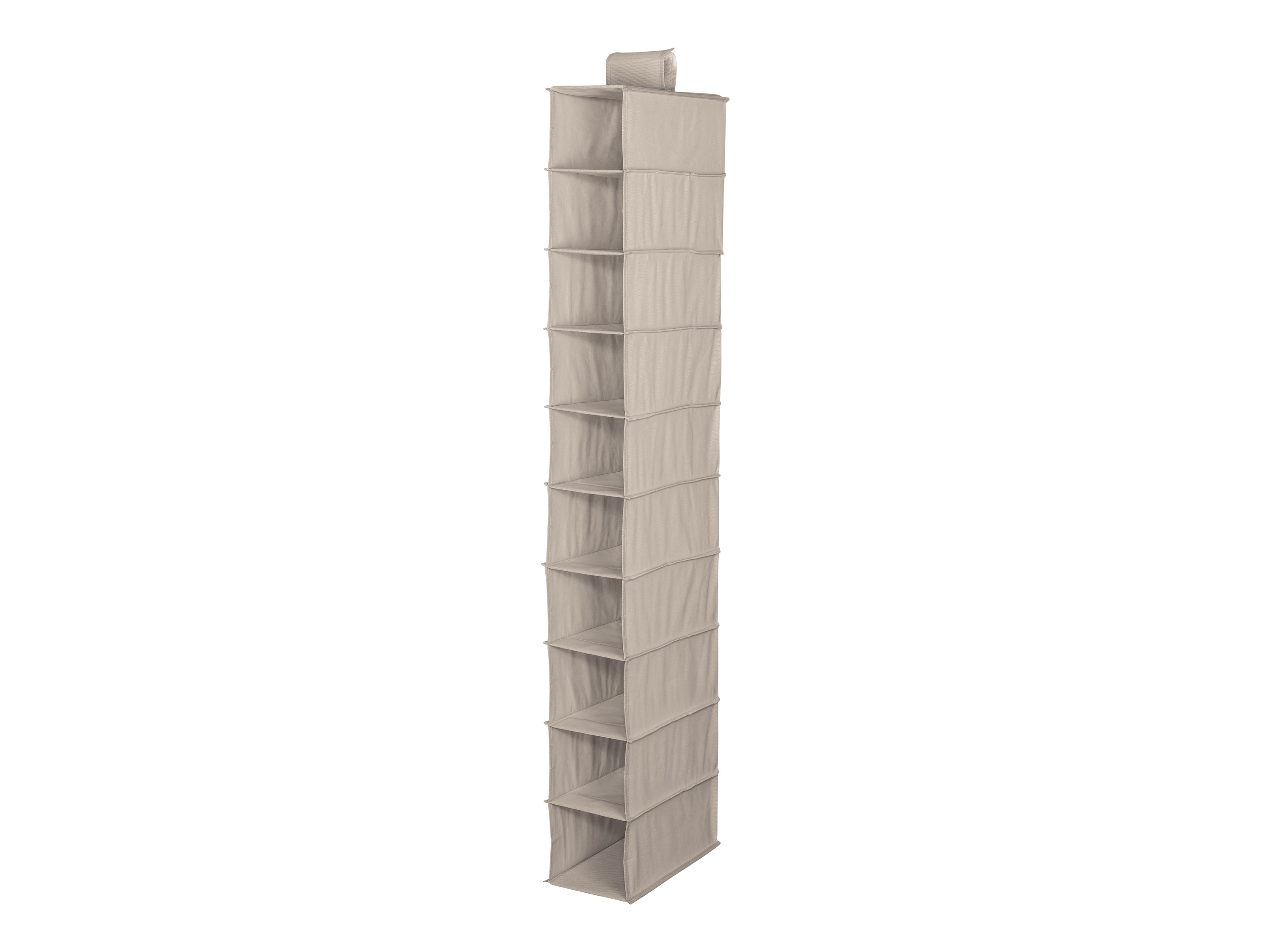 Livarno home Závěsný organizér / Organizér na boty / Obal na oděvy / Úložný box pod postel (závěsný organizér, 10 přihrádek, béžová)