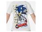 Bílé tričko Sonic the Hedgehog, retro styl.