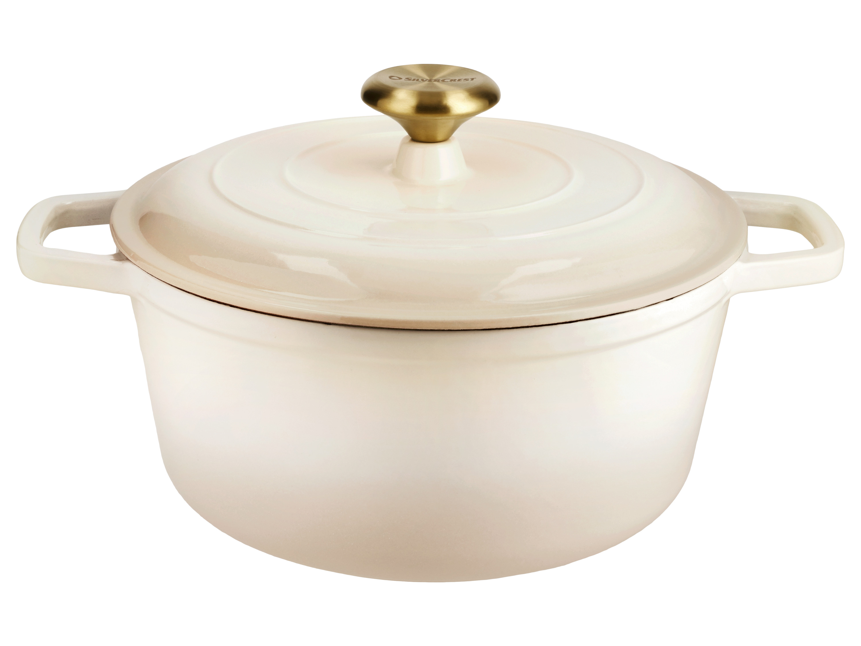 Silvercrest® Litinový hrnec Premium, Ø 26 cm / 5,0 l (krémová)