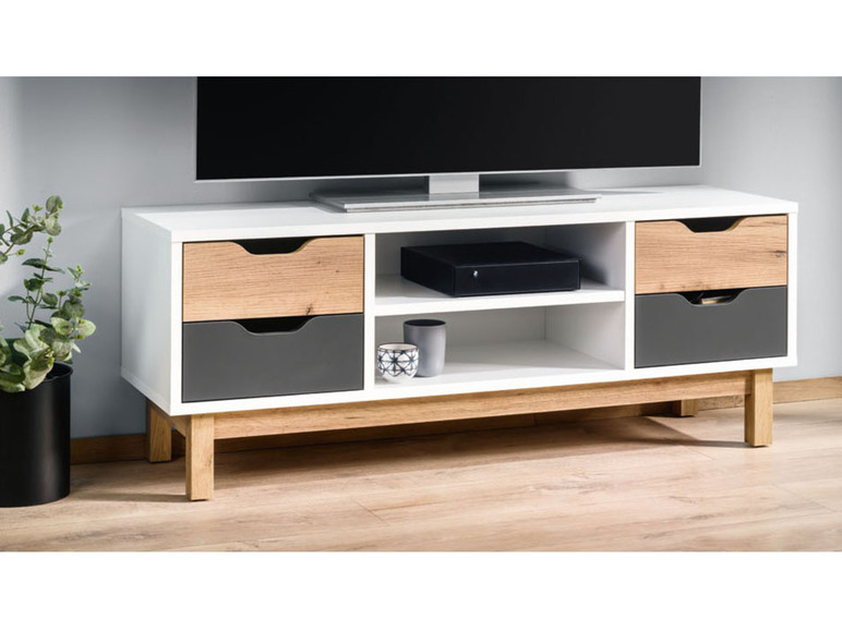  Zobrazit na celou obrazovku LIVARNO home TV stolek Copenhagen - Obrázek 2