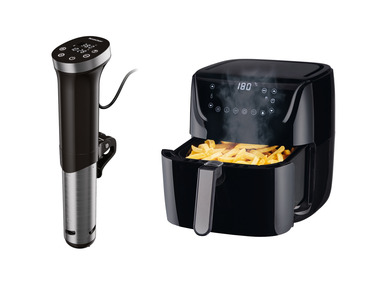 SILVERCREST® Sada horkovzdušné fritézy Smart XL SHFS 2150 A1 a vařiče Sous Vide Stick Smart SSVSS 1200 A1, 2dílná