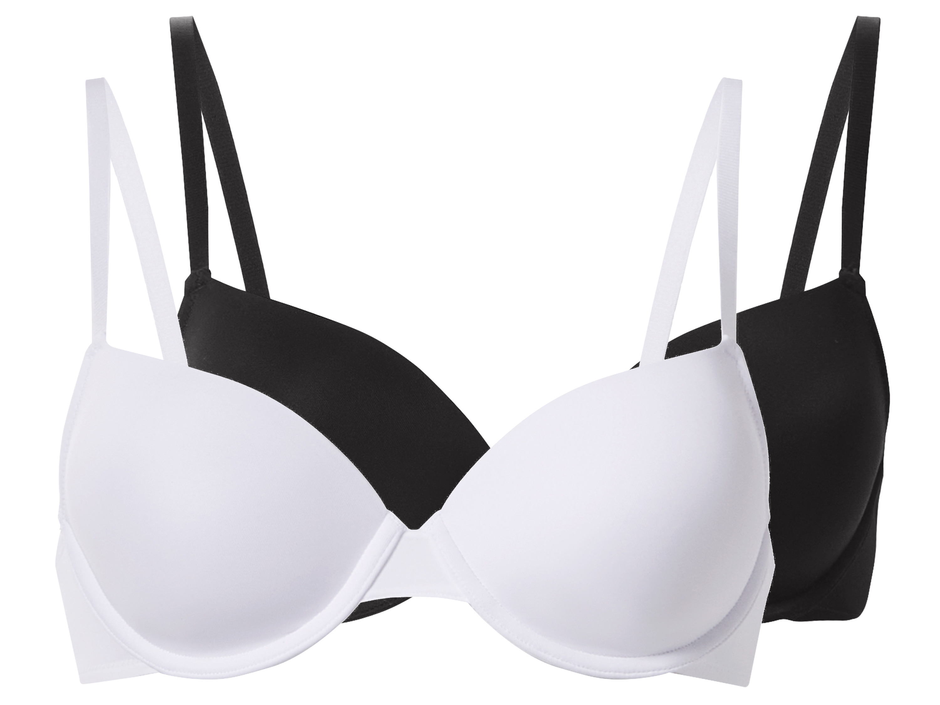 esmara® Dámská podprsenka, 2 kusy (černá/bílá, 85C)