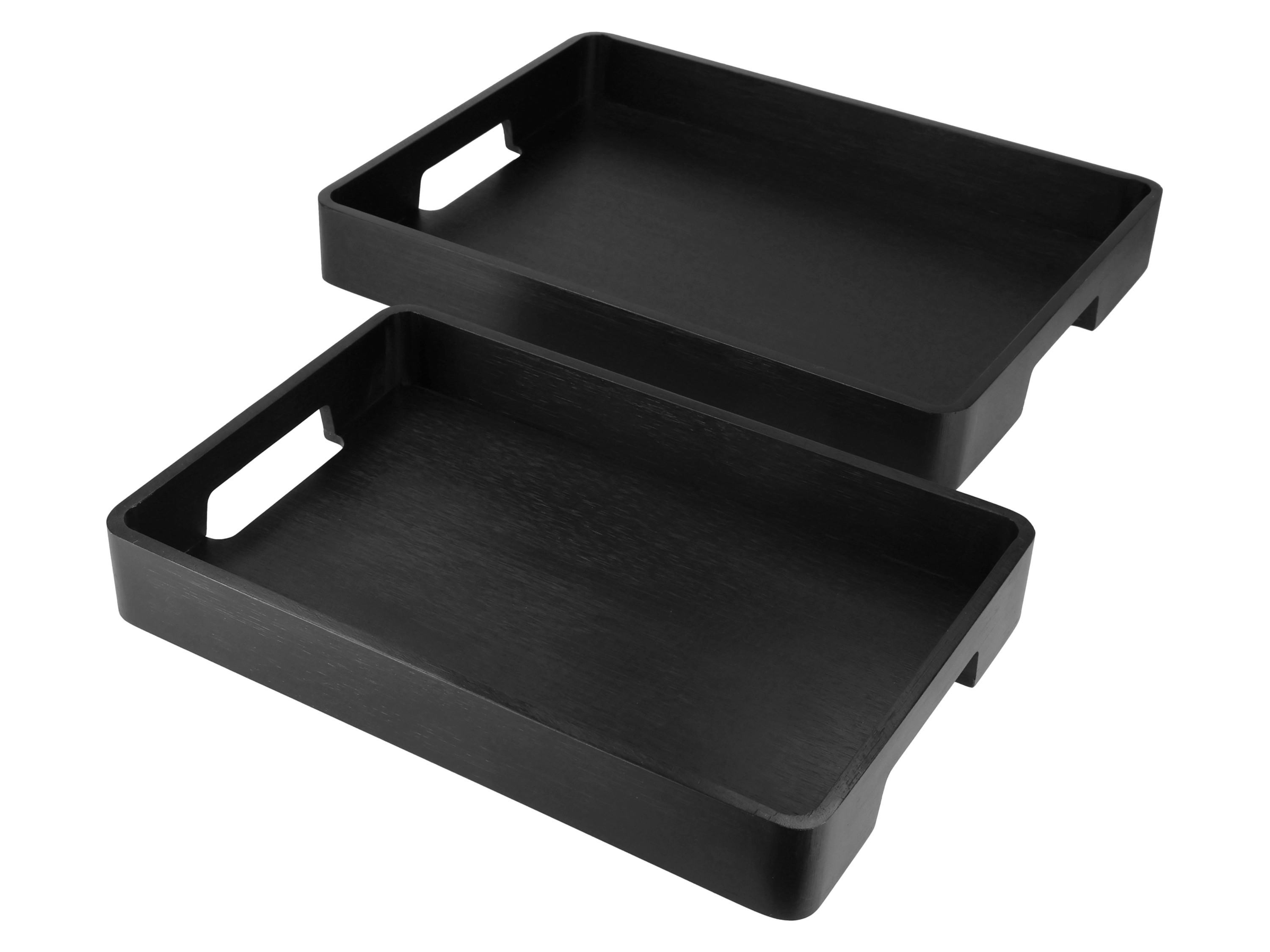 Silvercrest® Sada bambusových podnosů, 2dílná (tmavá)