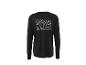 Černé tričko s dlouhým rukávem s bílým obrysovým vzorem na zádech.