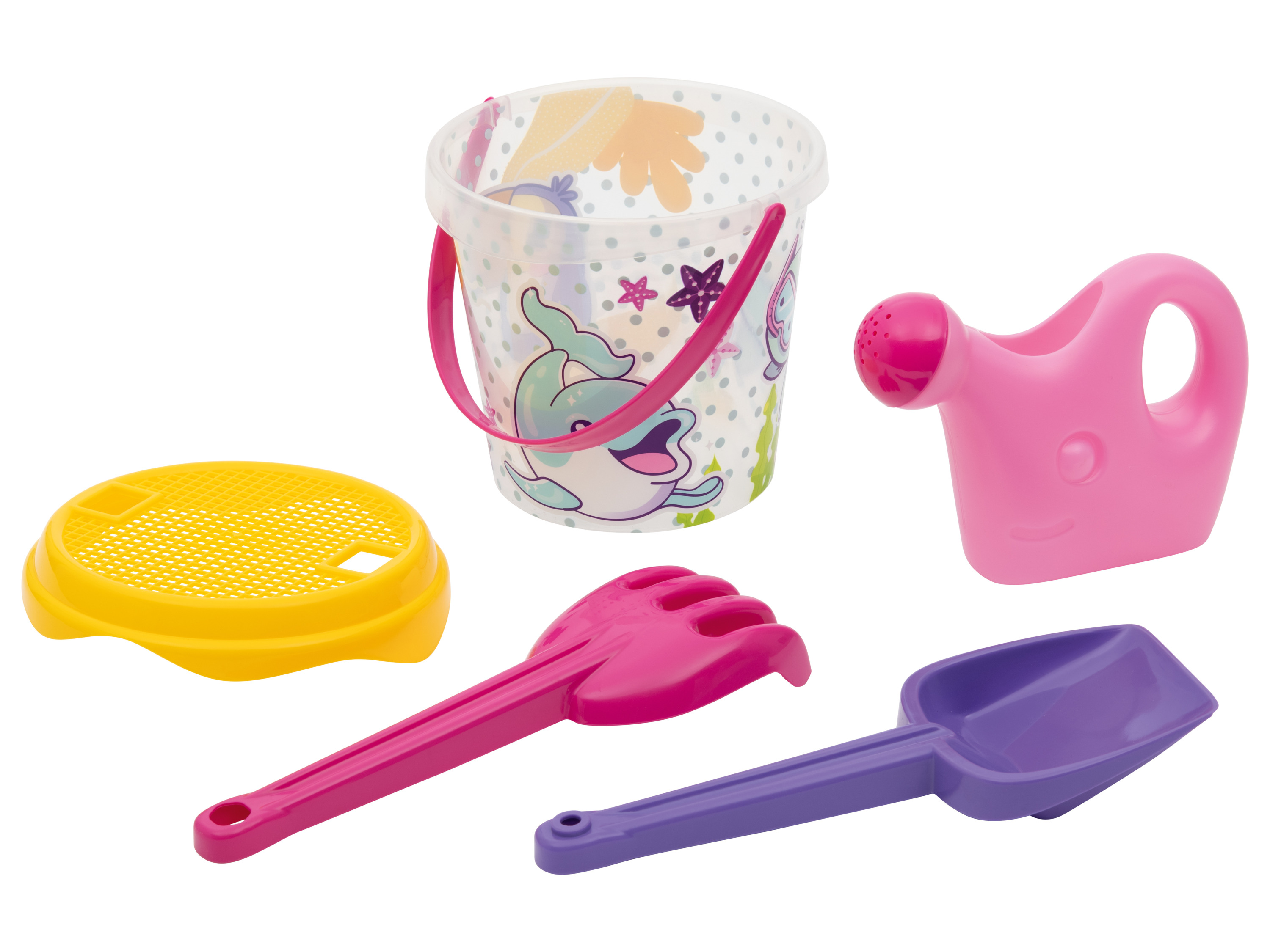 lupilu® Hračky na písek s kyblíkem (sada hraček na písek/konev)