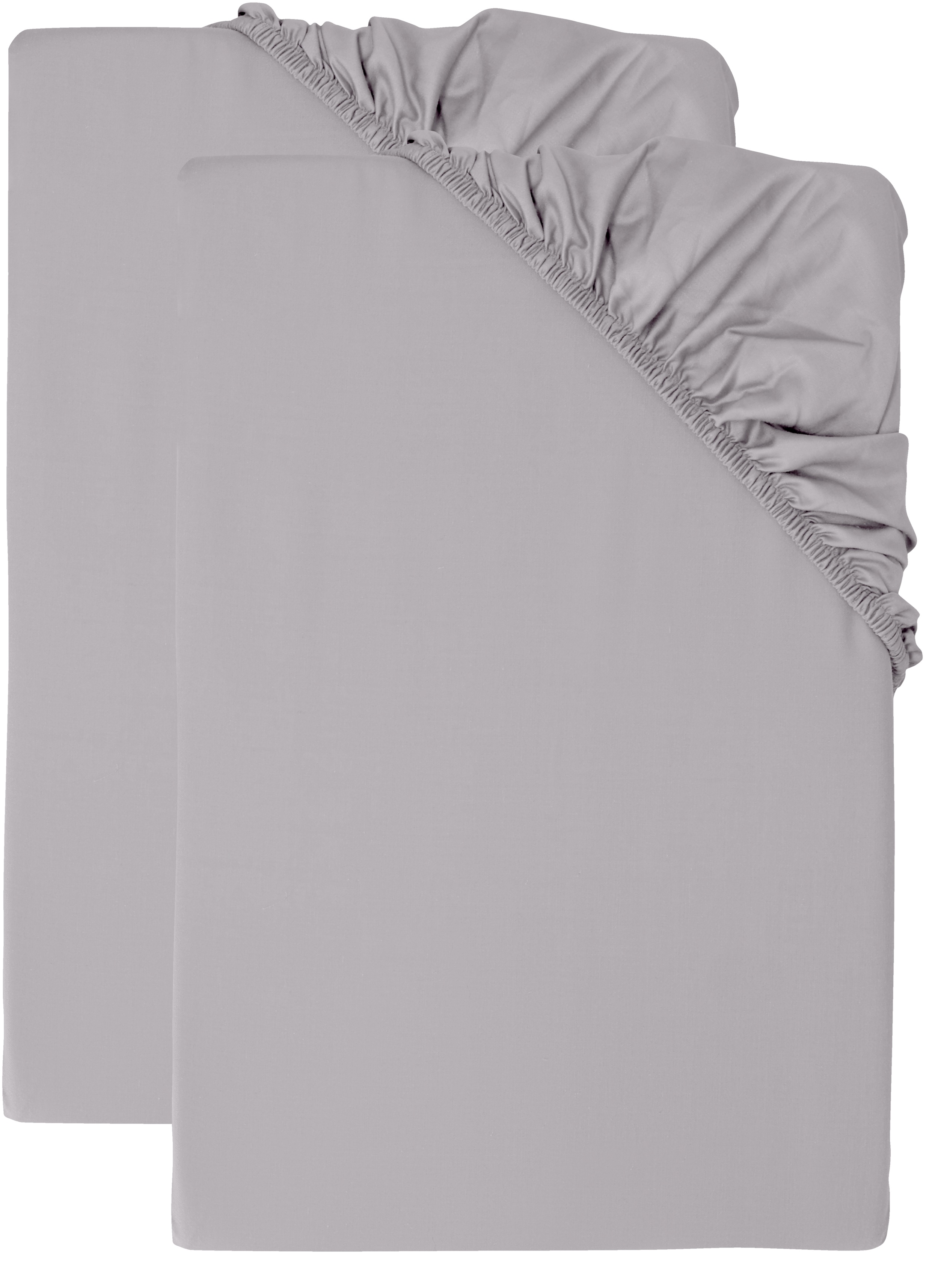 Livarno® Sada napínacích prostěradel z bambusové viskózy Premium, 90-100 x 200 cm, 2dílná, šedá