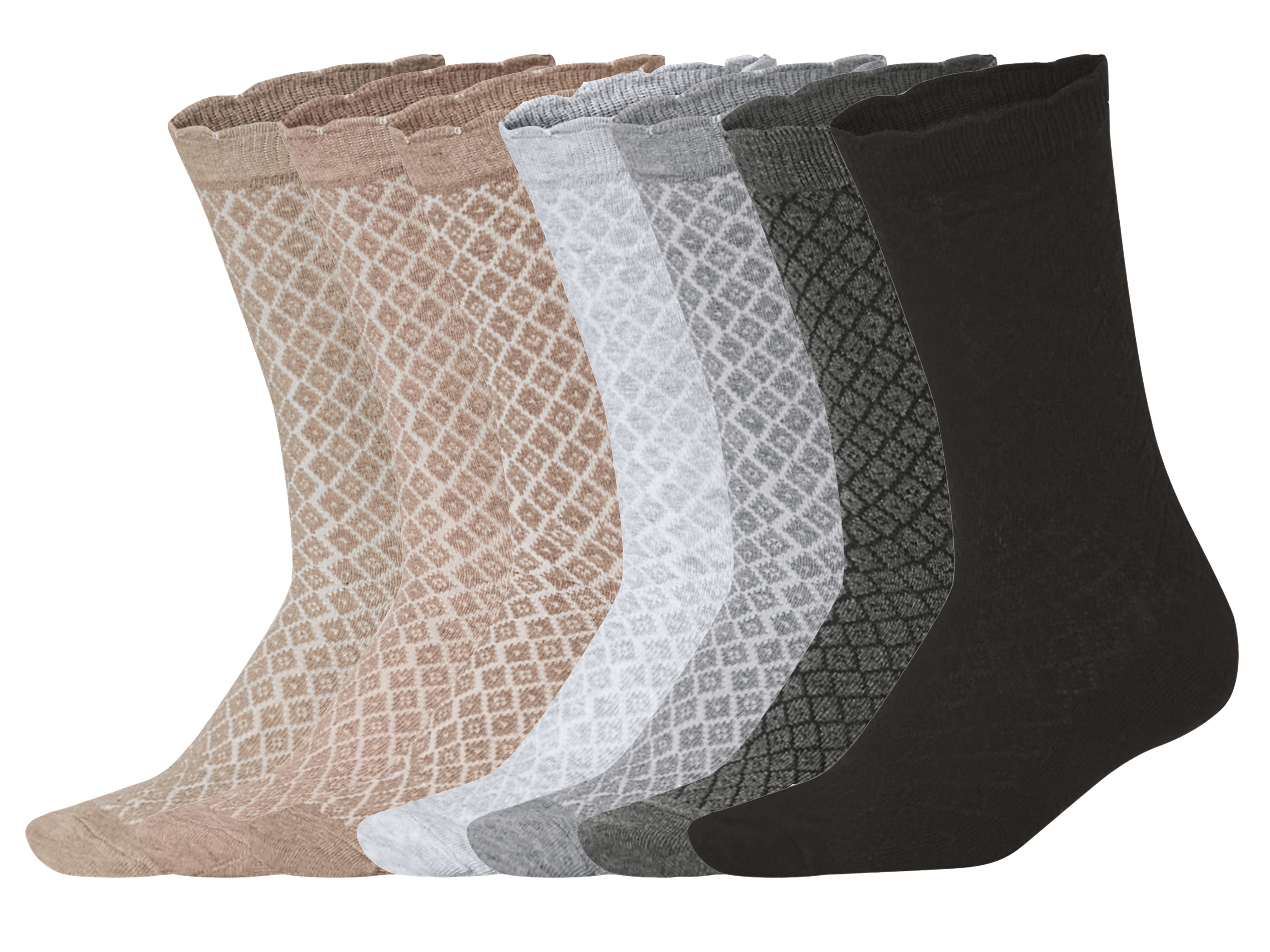 esmara® Dámské ponožky s BIO bavlnou, 7 párů (šedá, 39-42)